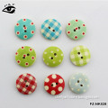 15MM Round shape Grip Printed Wood buttons For clothing craft decorations